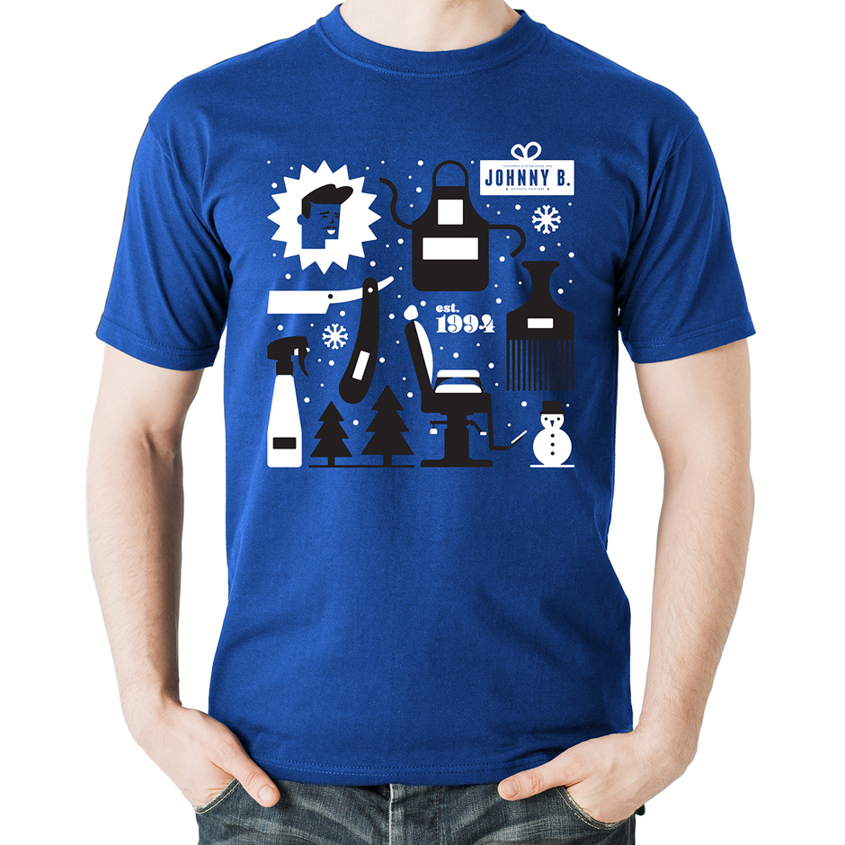Johnny B. blue Winter T-shirt for men