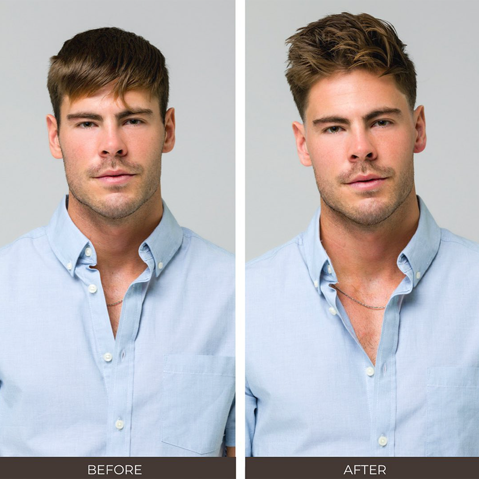 Before and After of hair using Clash