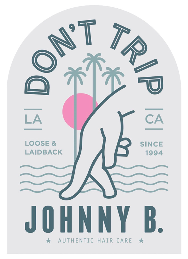 Don't Trip artwork in Gray, Teal, Jade, Pink