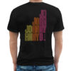 Johnny B. Call My Name shirt (back). Johnny. B. letter artwork in yellow, orange, and pink.