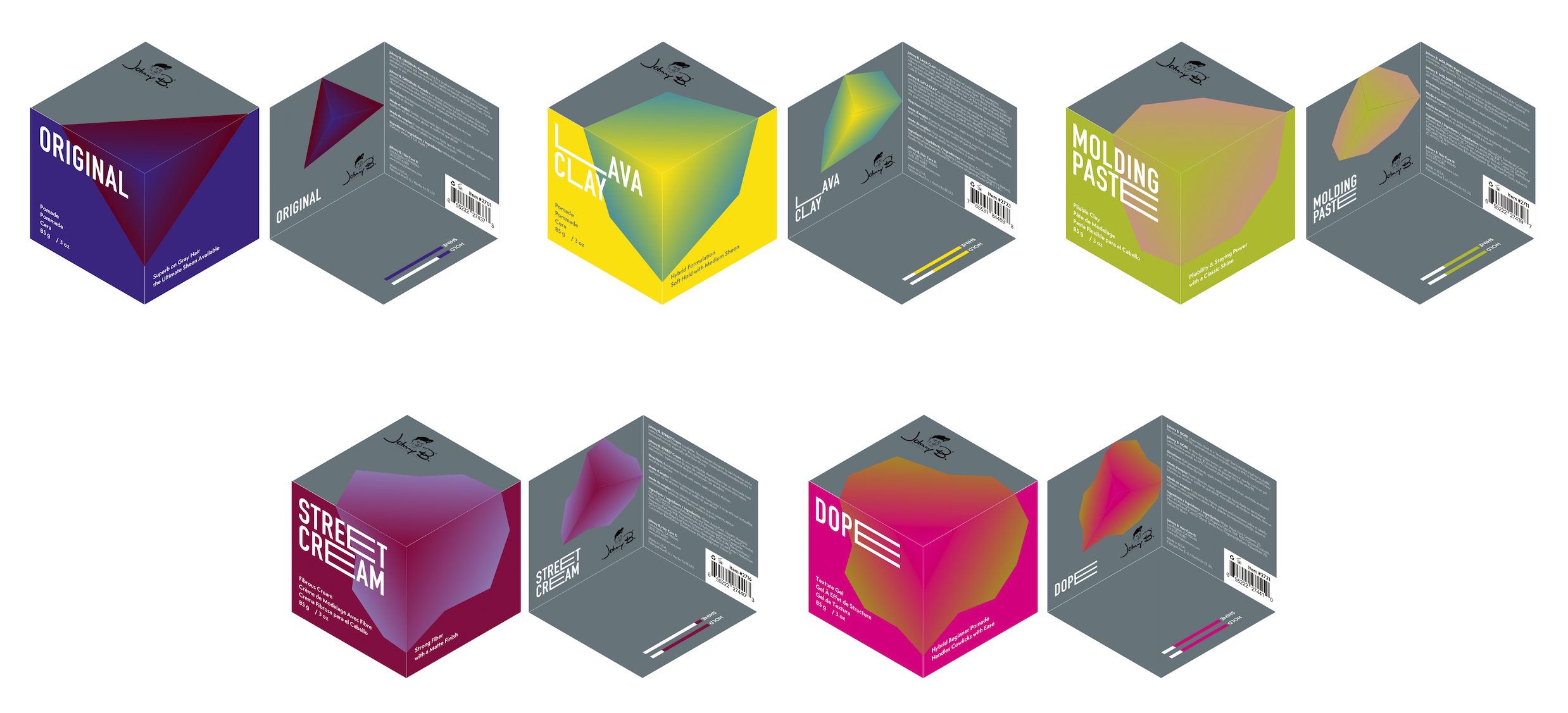 Pomade packaging redesign artwork